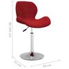 vidaXL Barhocker Weinrot Samt
