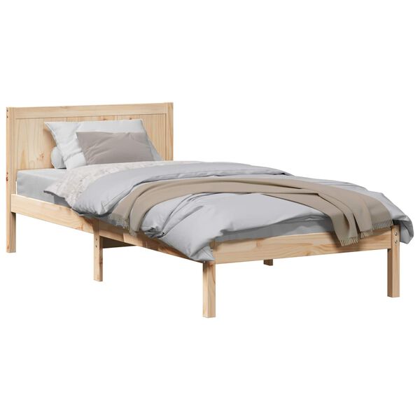 vidaXL Bettgestell Braun 80 x 200 cm Massivholz Kiefer