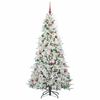 vidaXL K&uuml;nstlicher klappbarer Weihnachtsbaum Wei&szlig; 210 cm PE und PVC