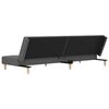 vidaXL Schlafsofa 2-Sitzer mit 2 Kissen Hellgrau Stoff