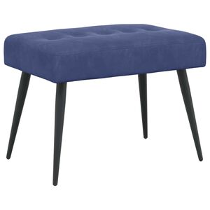 vidaXL Bank mit Knopfheftung Polizeiblau 60 x 40 x 45 cm Samt