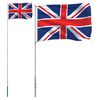 vidaXL Flagge Gro&szlig;britanniens mit Mast 5,5 m Aluminium