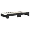 vidaXL Tagesbett Ausziehbar Schwarz 90x190 cm Stoff