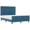 vidaXL Boxspringbett mit Kopfteil Dunkelblau 160 x 200 cm Samt