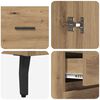 vidaXL Highboard 2 pcs Artisan-Eiche Engineered Wood und Glas
