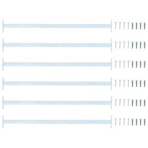 vidaXL Verstellbarer Fenster-Sicherheitsbalken 6 pcs Silber Stahl