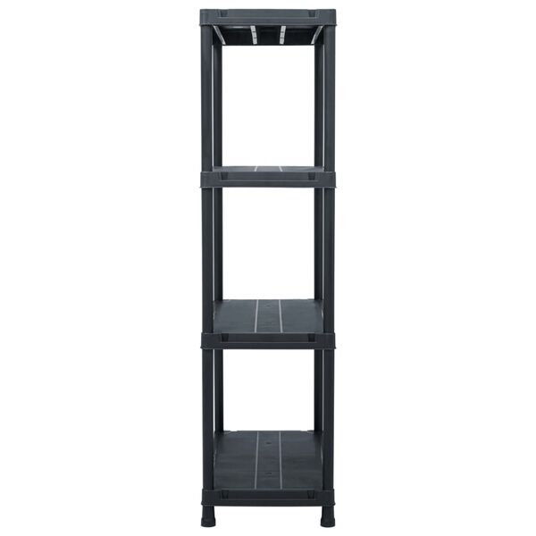 vidaXL Lagerregale 2 Stk. Schwarz 60 x 30 x 138 cm Kunststoff