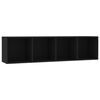 vidaXL B&uuml;cherregal/TV-Schrank Schwarz 143&times;30&times;36 cm