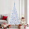 vidaXL Künstlicher Weihnachtsbaum Weiß 180 cm PVC und Stahl