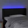 vidaXL LED Kopfteil Schwarz 83x16x78/88 cm Kunstleder