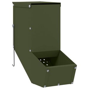 vidaXL Kaninchenf&uuml;tterer Olive Gr&uuml;n 12,5 x 26 x 28,5 cm