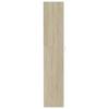 vidaXL Lagerschrank Wei&szlig; Sonoma-Eiche 80x35,5x180 cm Holzwerkstoff