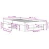 vidaXL Bettgestell Grau Sonoma 100x200 cm Holzwerkstoff