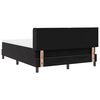 vidaXL Boxspringbett mit Matratze Schwarz 190 x 140 cm Polyester