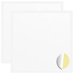 vidaXL Sticker 2 Stk. Wei&szlig; &Oslash; 20 x 0,5 mm Papier