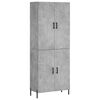vidaXL Highboard Betongrau 69,5x34x180 cm Holzwerkstoff
