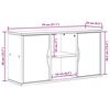vidaXL TV-Schrank ODDA 79x24x40 cm Massivholz Kiefer