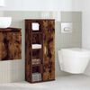 vidaXL Badezimmerschrank mit Rollenhalter R&auml;uchereiche 39x22x90 cm