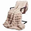 vidaXL Kunstfell Kaninchenfell Decke Beige 220 x 240 cm Polyester