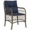 vidaXL Garten Essgruppe mit Kissen 9 pcs Grau und Schwarz Rattan