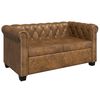 vidaXL Chesterfield-Sofas 2-Sitzer und 3-Sitzer Braun