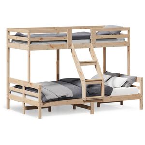 vidaXL Etagenbett 80x200/120x200 cm Massivholz Kiefer