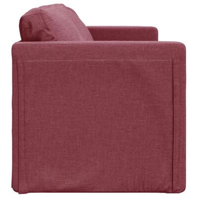 vidaXL Bodensofa mit Schlaffunktion Weinrot 112x174x55 cm Stoff