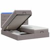 vidaXL Ottoman-Bett mit Matratze und LED Taupe 180 x 200 cm Stoff