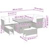 vidaXL Garten-Sofa-Set 9 pcs Beige Poly-Rattan