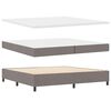 vidaXL Boxspringbett mit Matratze mit LED Taupe 200 x 200 cm Stoff