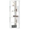 vidaXL Eck-B&uuml;cherregal 5 B&ouml;den Wei&szlig; 50x50x179 cm Holzwerkstoff