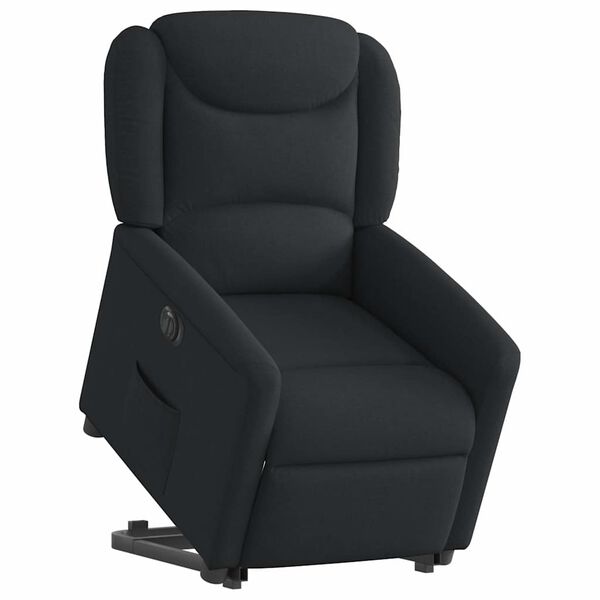 vidaXL Relaxsessel mit Aufstehhilfe Elektrisch Schwarz Stoff