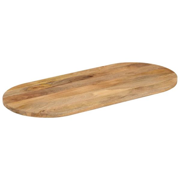 vidaXL Tischplatte 110x50x3,8 cm Oval Massivholz Mango