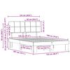 vidaXL Bettgestell mit gepolstertem Kopfteil Hellgrau 120 x 190 cm