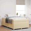 vidaXL Bettrahmen mit Matratze Creme 120 x 200 cm Stoff