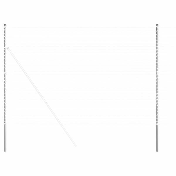 vidaXL Zaunpfosten 12 pcs Silber Pulverbeschichteter Stahl