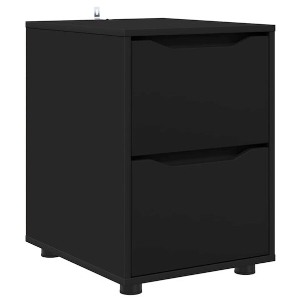 vidaXL Aufbewahrungsschrank Schwarz 40 x 48 x 57 cm Holzwerkstoff