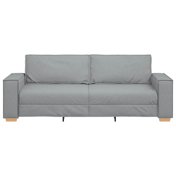 vidaXL 3-Sitzer-Sofa Hellgrau 180 cm Stoff