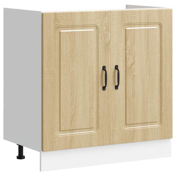 vidaXL Küchenschrank mit Speicher Kalmar 2 pcs Braun 80 x 46 x 81.5 cm