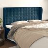 vidaXL Kopfteil mit Ohren Dunkelblau 203x23x118/128 cm Samt