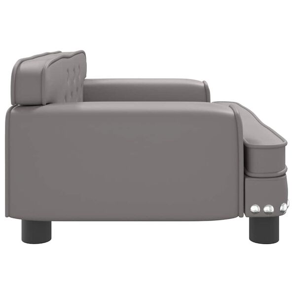 vidaXL Hundebett Grau 70x45x30 cm Kunstleder