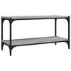 vidaXL TV-Schrank Grau Sonoma 80x33x41 cm Holzwerkstoff und Stahl