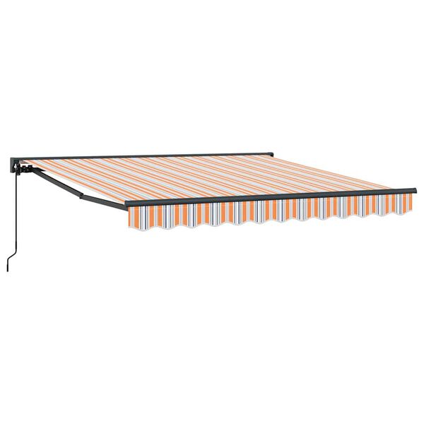 vidaXL Einziehbare Markise Blau und Orange 300 x 250 cm