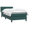 vidaXL Boxspringbett mit Matratze Dunkelgr&uuml;n 80x220 cm Samt