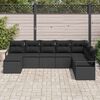 vidaXL Garten-Sofa-Set 8 pcs Schwarz Poly Rattan