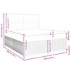 vidaXL Boxspringbett mit Matratze Taupe 180x200 cm Stoff