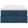 vidaXL Ottoman-Bett mit Matratze Dunkelblau 100x200 cm Samt