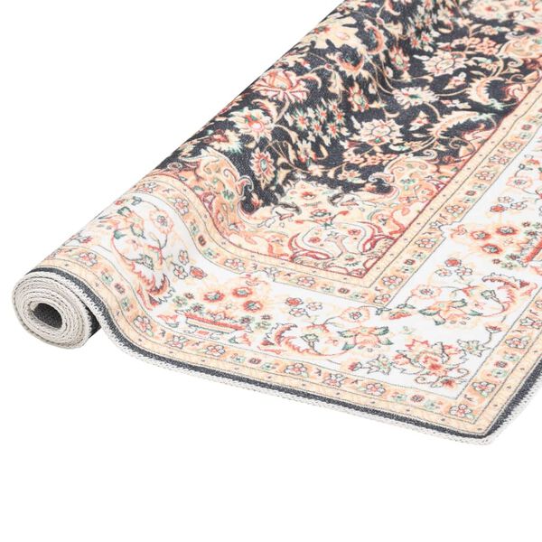 vidaXL Teppich Bedruckt Waschbar Faltbar Bunt 140x200 cm Polyester