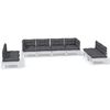 vidaXL 8-tlg. Garten-Lounge-Set mit Kissen Kiefer Massivholz