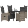 vidaXL Garten Essgruppe mit Kissen 5 pcs Beige Poly-Rattan